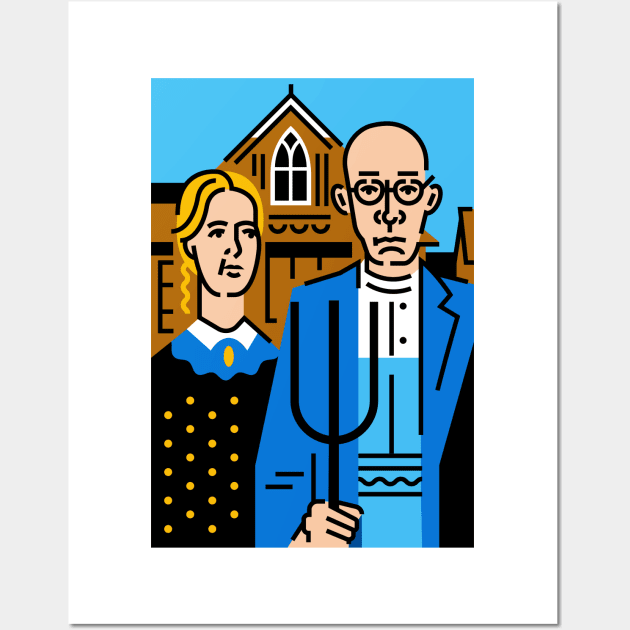 Abstract American Gothic Wall Art by CC0hort